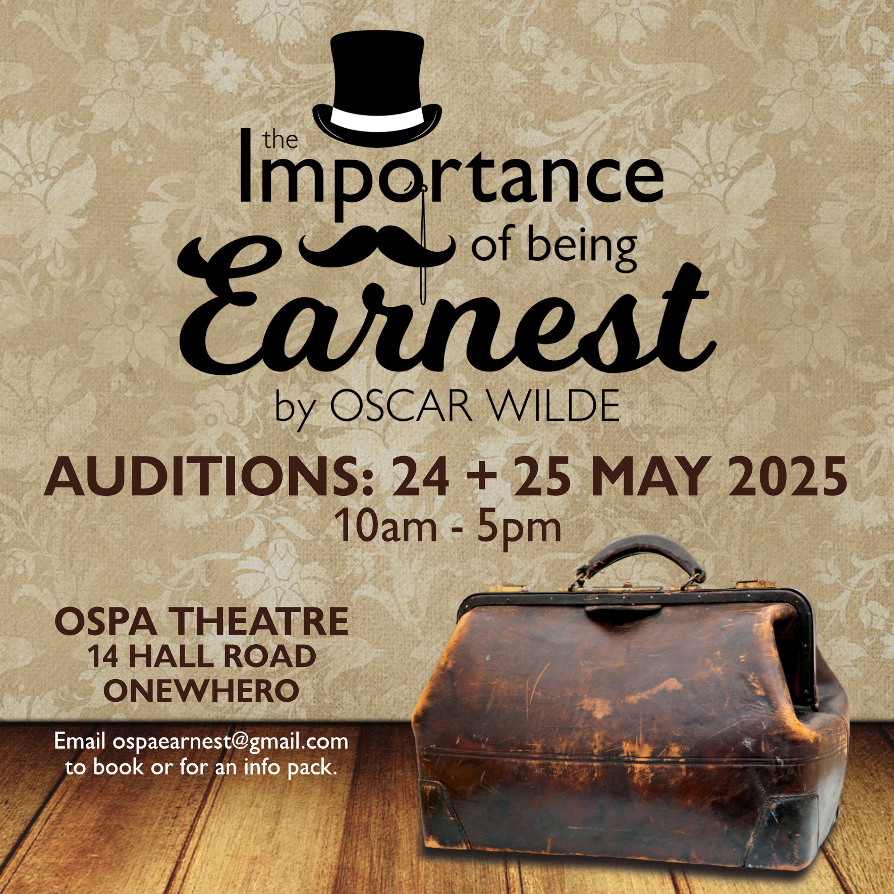 AUDITIONS: The Importance of Being Earnest